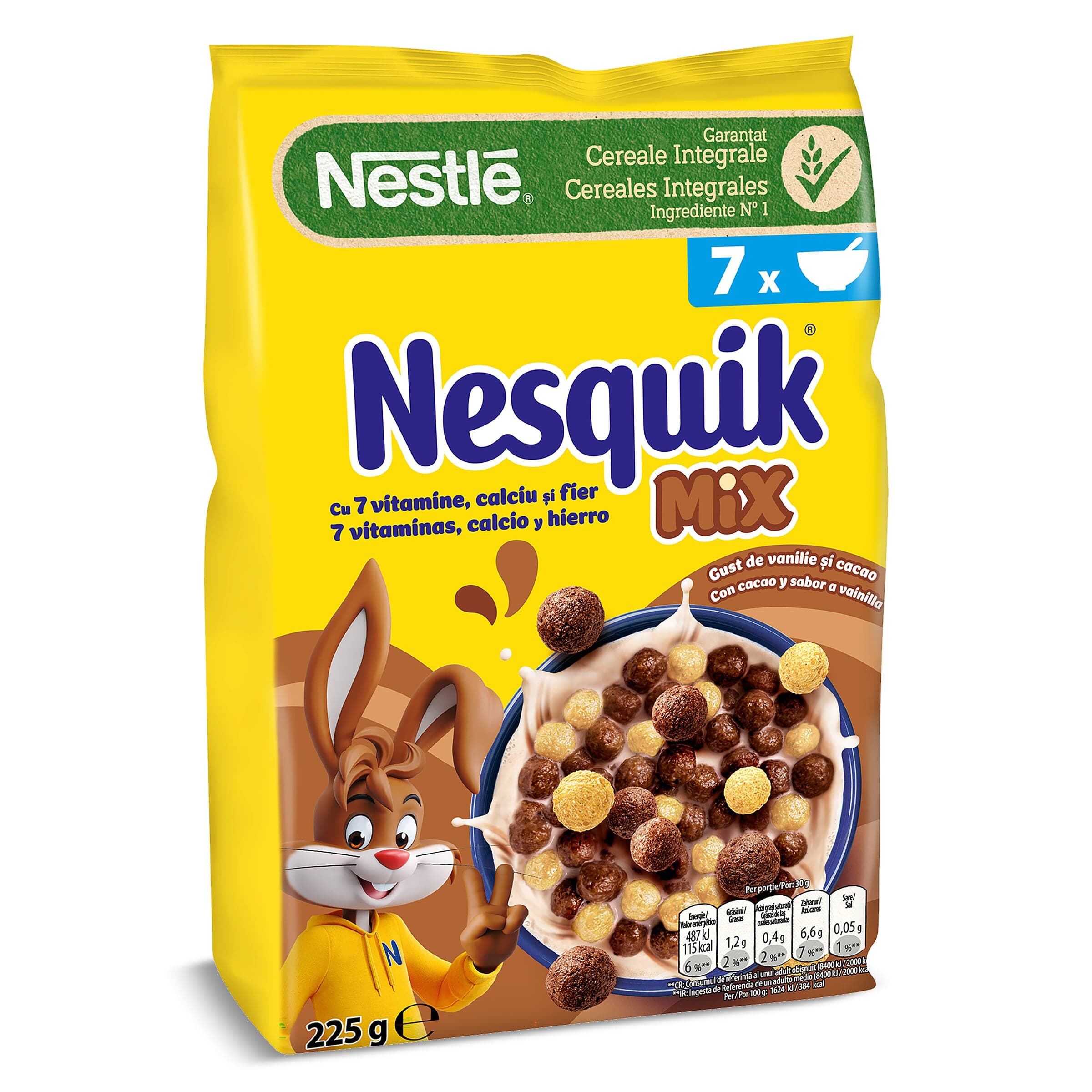 Cereales integrales con chocolate y vainilla mix Nesquik bolsa 225 g