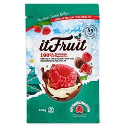 Frambuesas cubiertas con chocolate blanco y con leche ItFruit bolsa 100 g