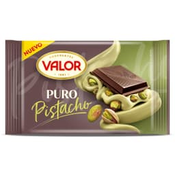 Chocolate puro con pistacho Valor 150 g