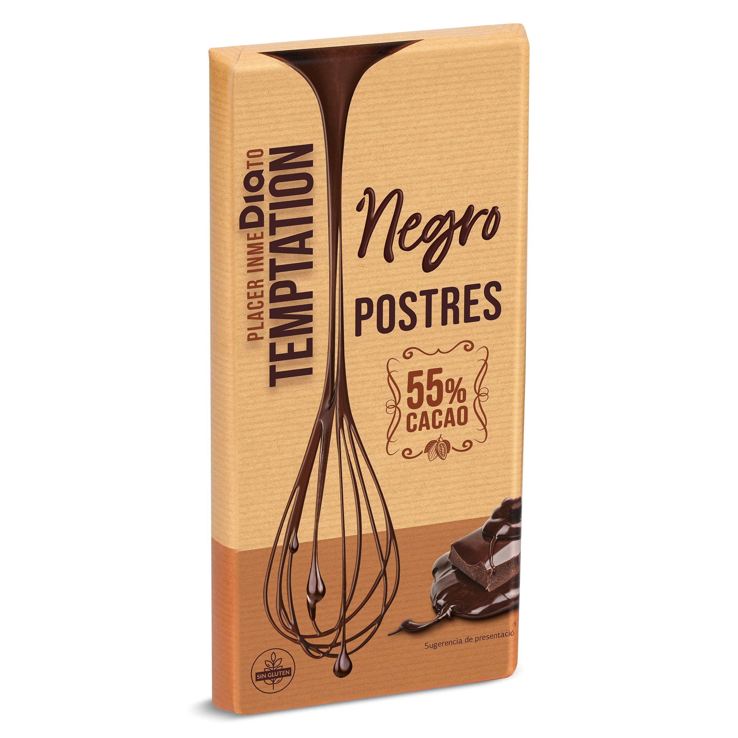Chocolate negro 55% cacao para postres Dia Temptation 200 g