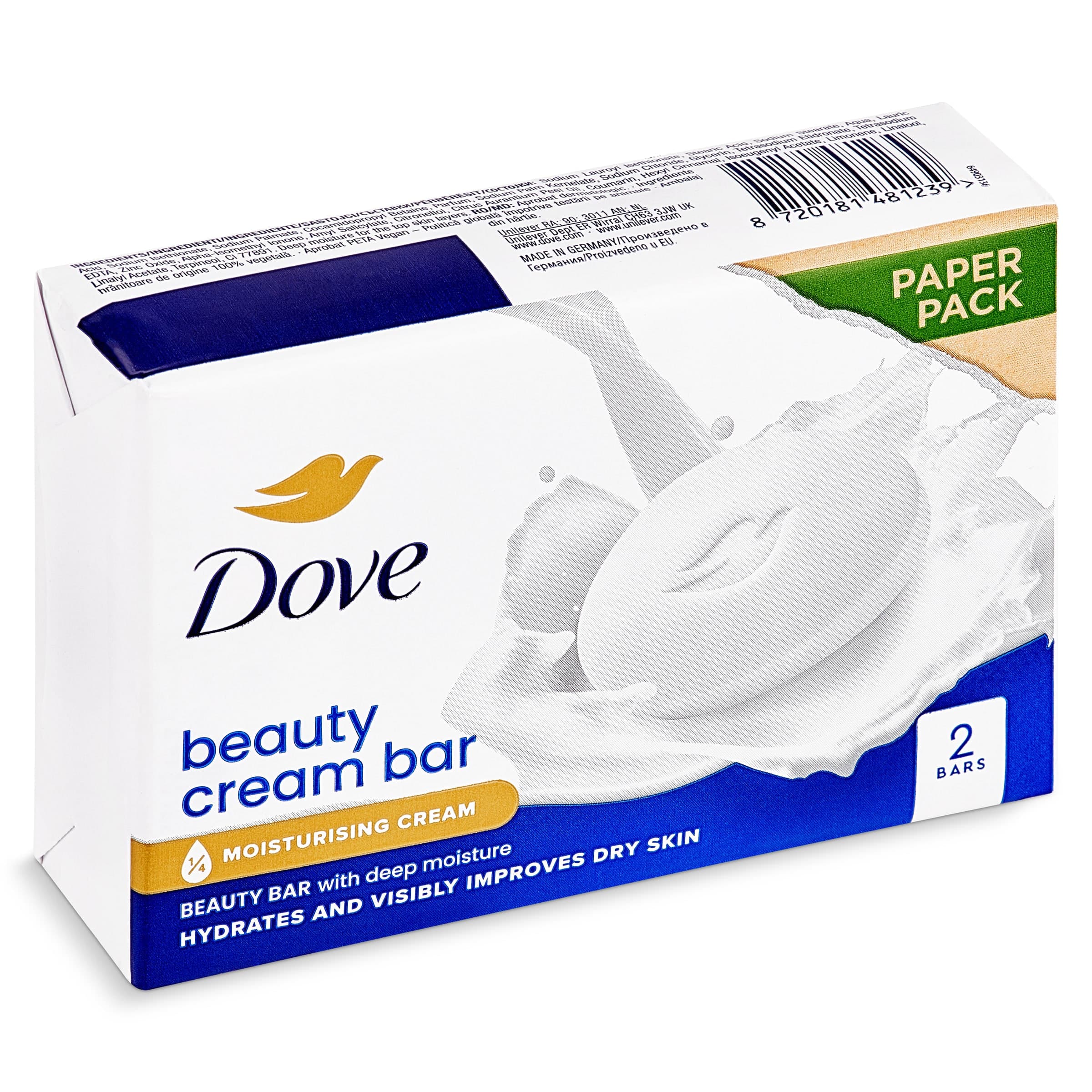 Jabón de manos Dove pastilla 2 x 90 g