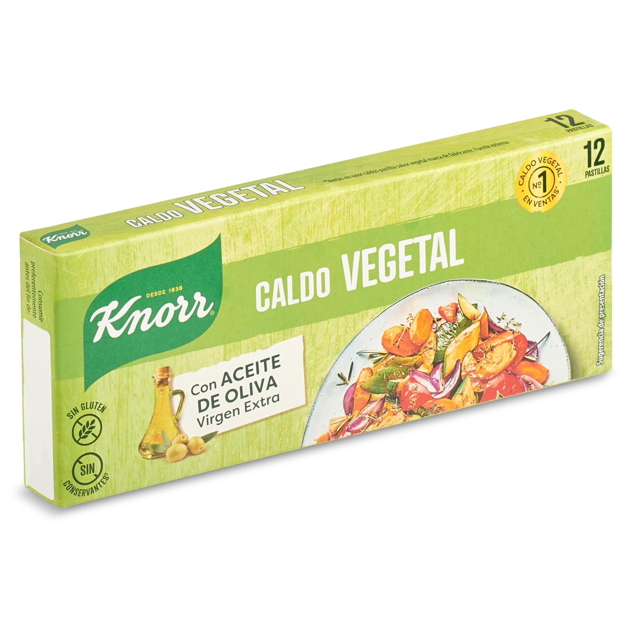 Pastillas de caldo vegetal Knorr 12 unidades