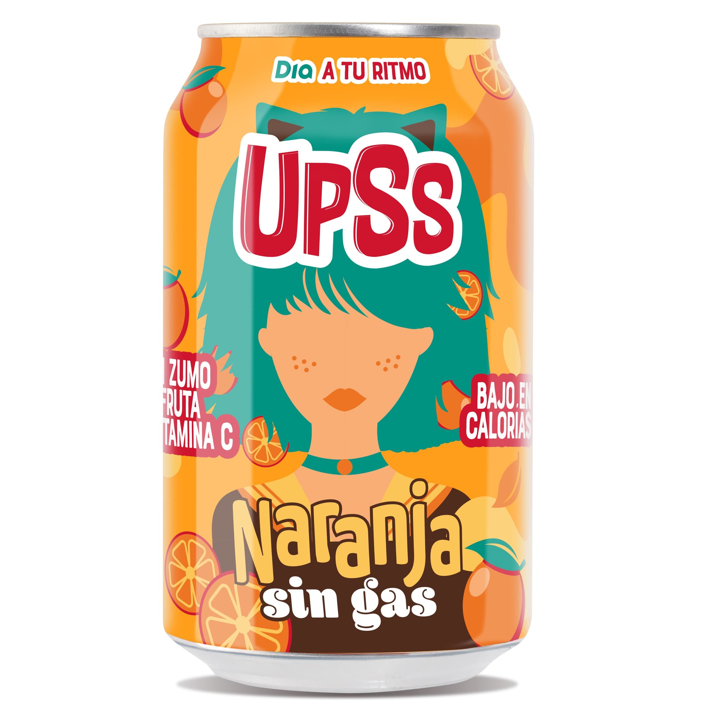 Refresco de naranja sin gas Dia Upss 330 ml