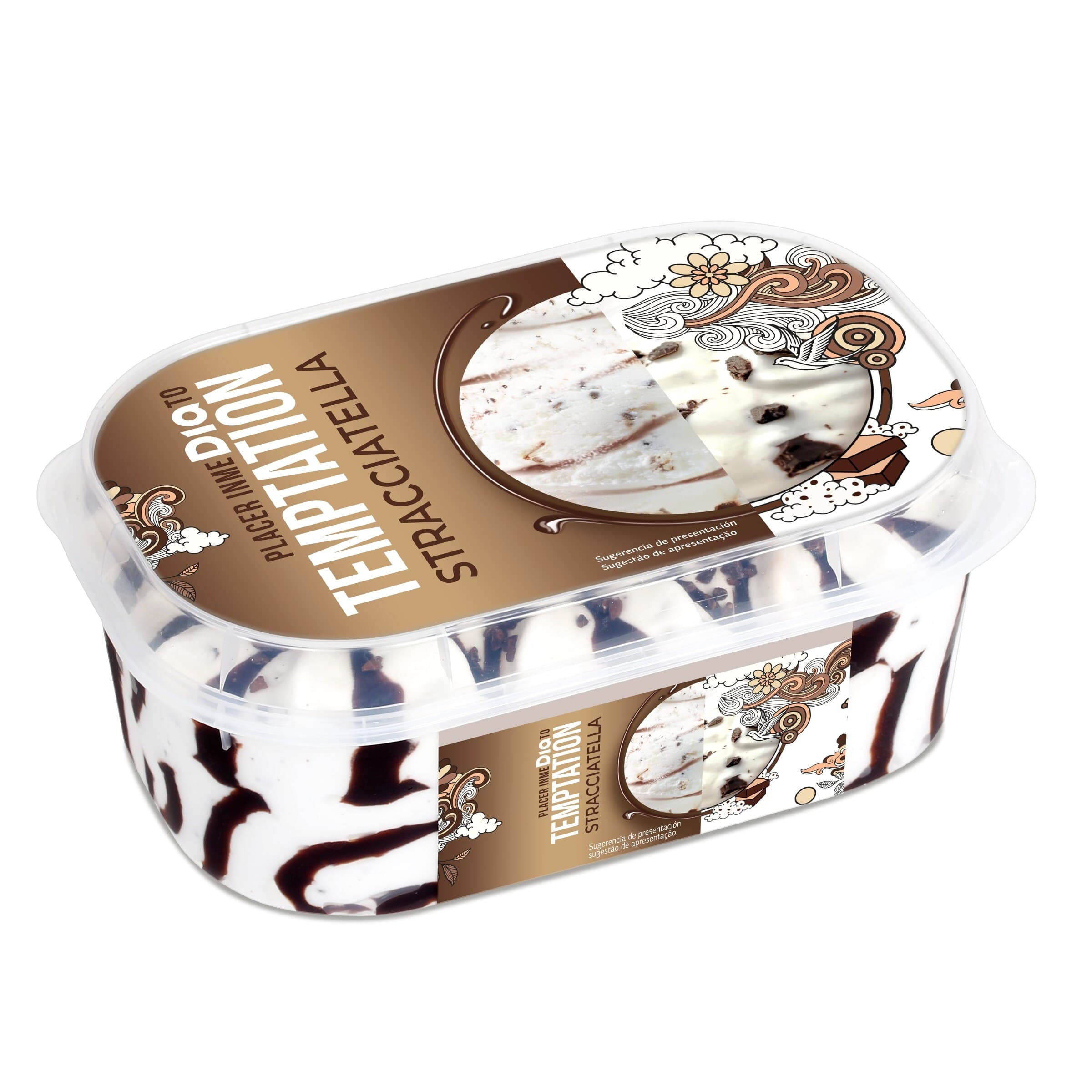 Tarrina de helado stracciatella Dia Temptation 525 g