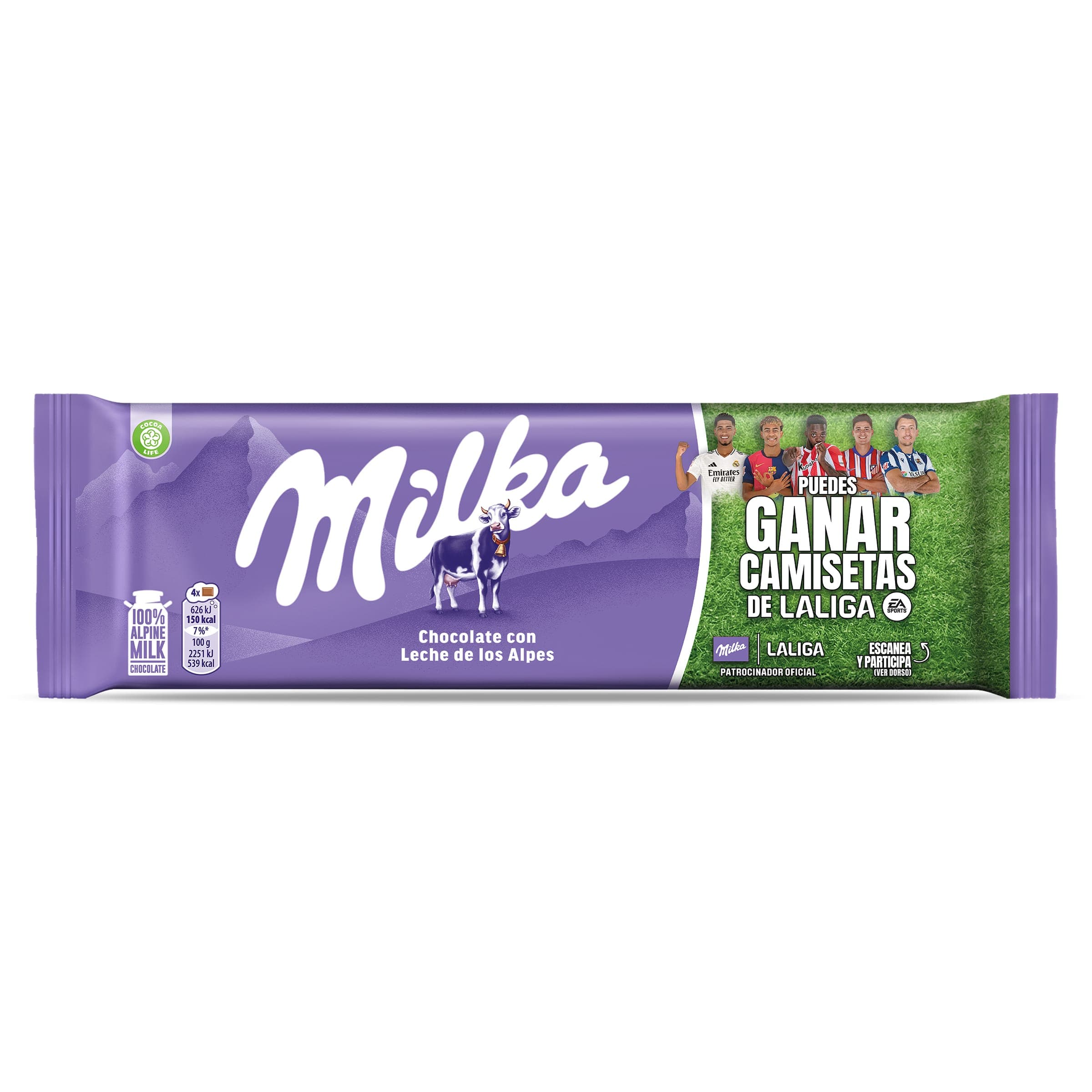 Chocolate con leche Milka 250 g
