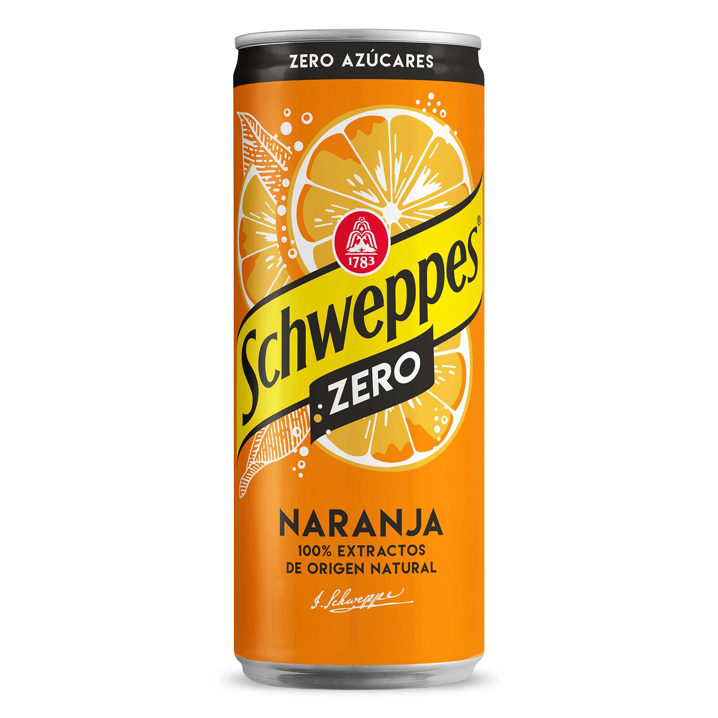 Schweppes de naranja zero lata 330 ml