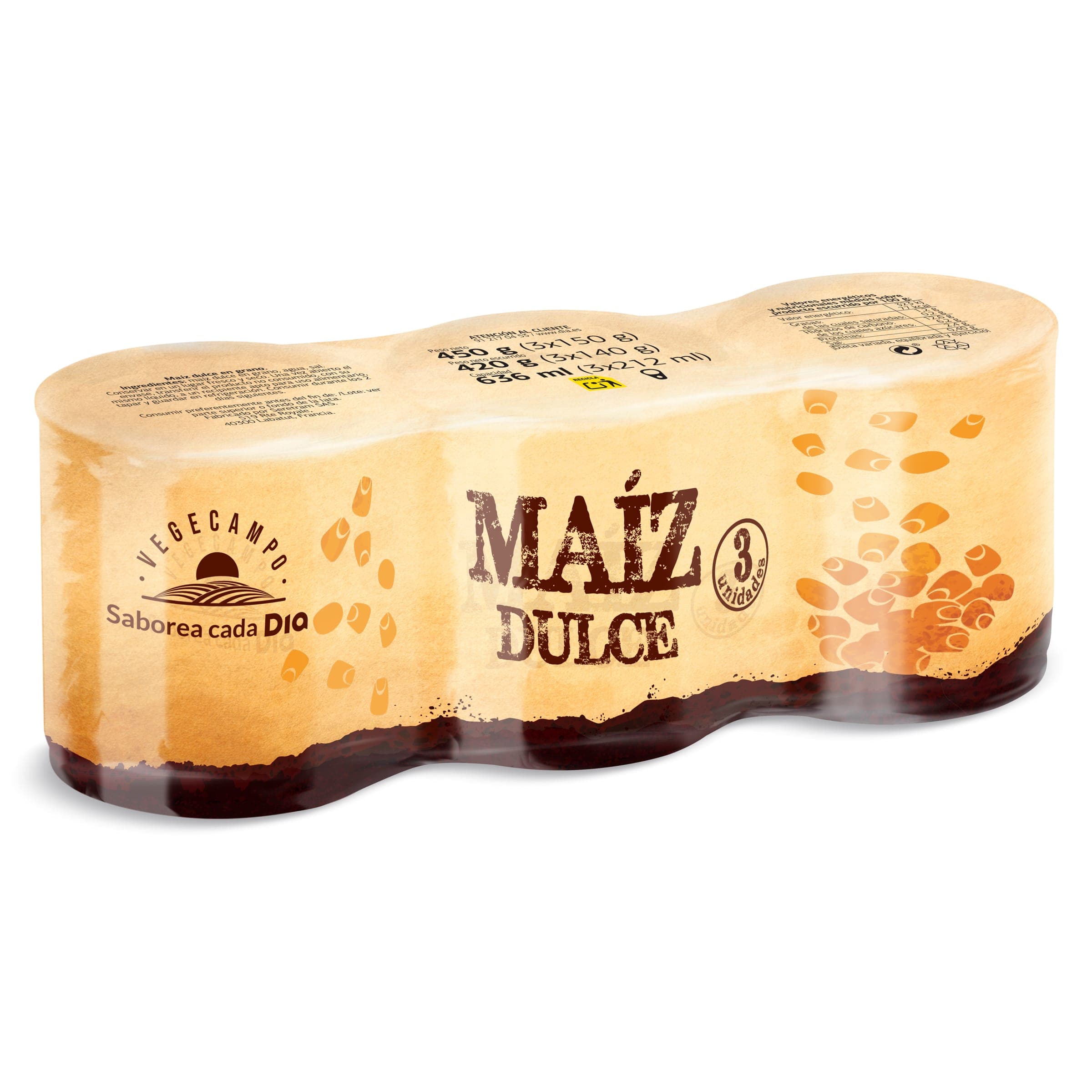 Maíz dulce Dia Vegecampo 3 x 140 g