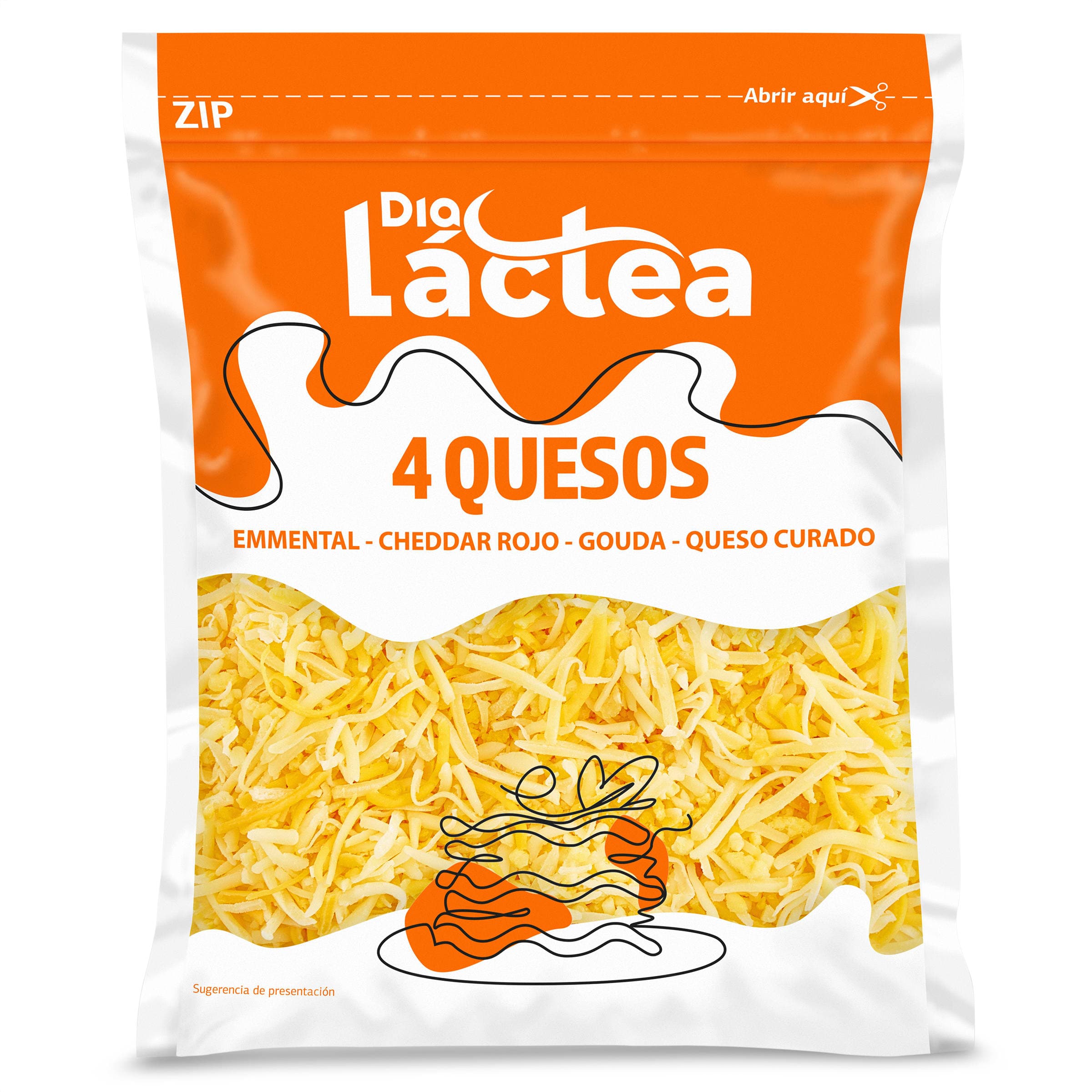 Queso rallado 4 quesos Dia Láctea 200 g