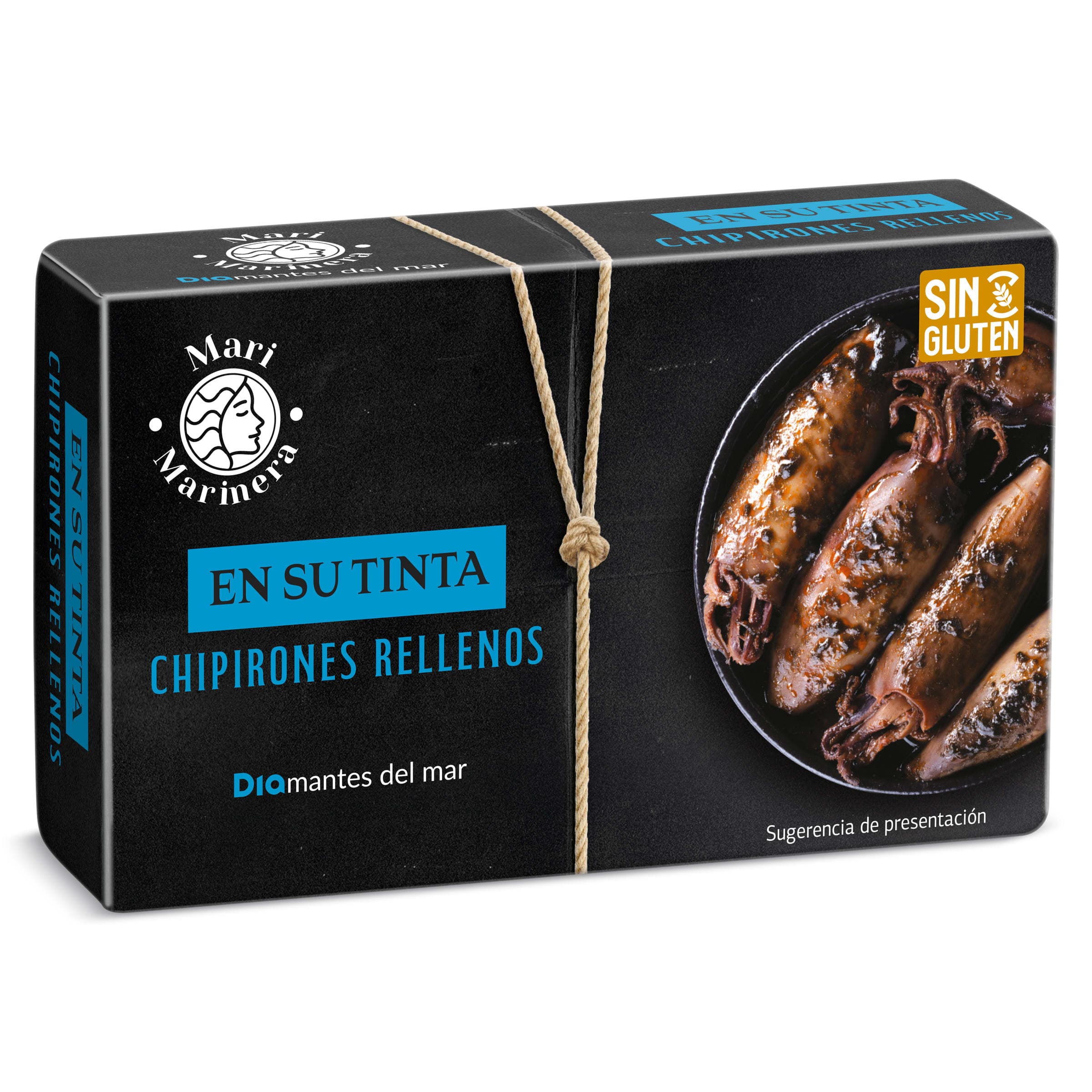 Chipirones rellenos en su tinta Dia Mari Marinera 72 g