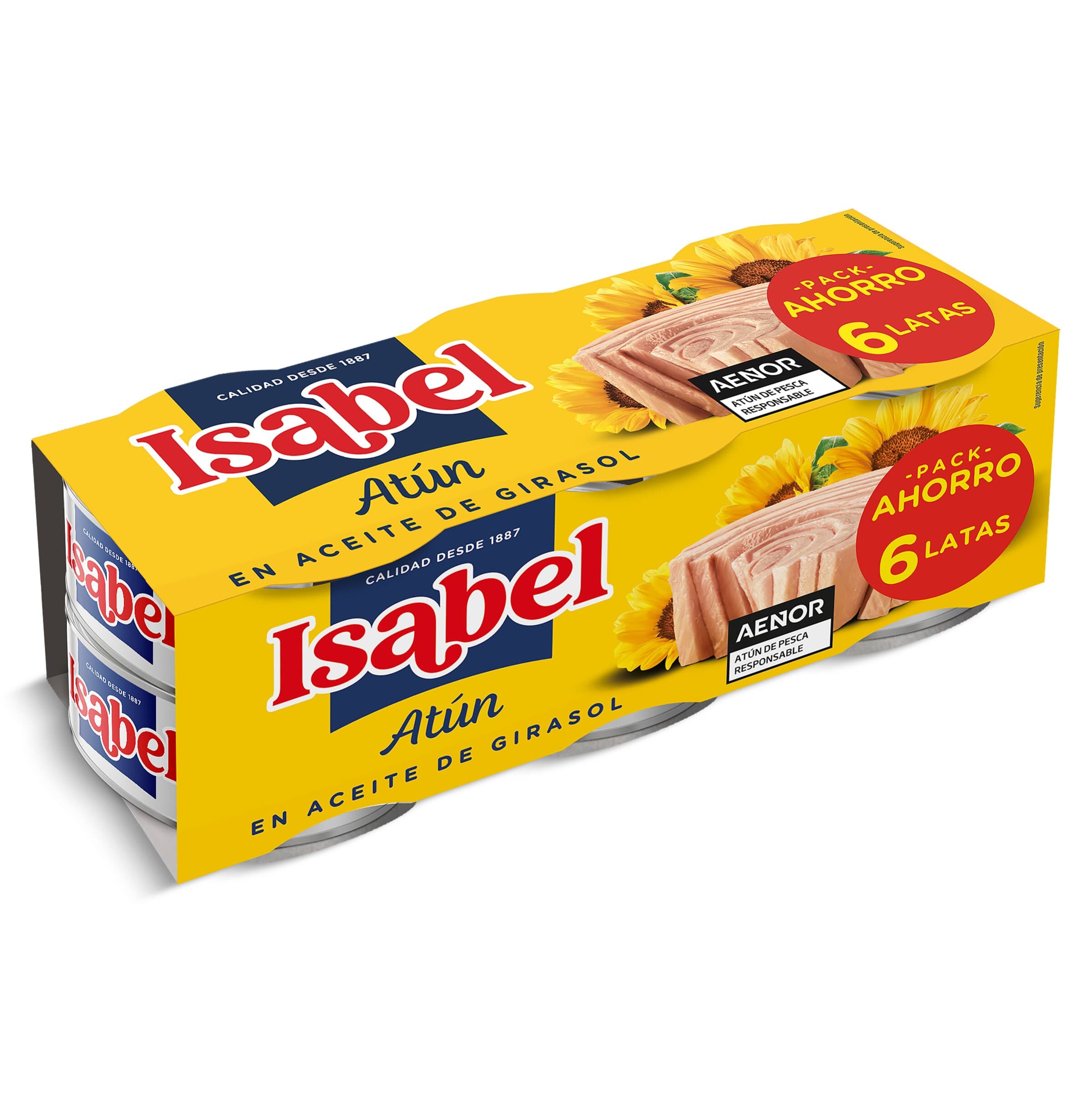 Atún en aceite de girasol Isabel 6 x 52 g