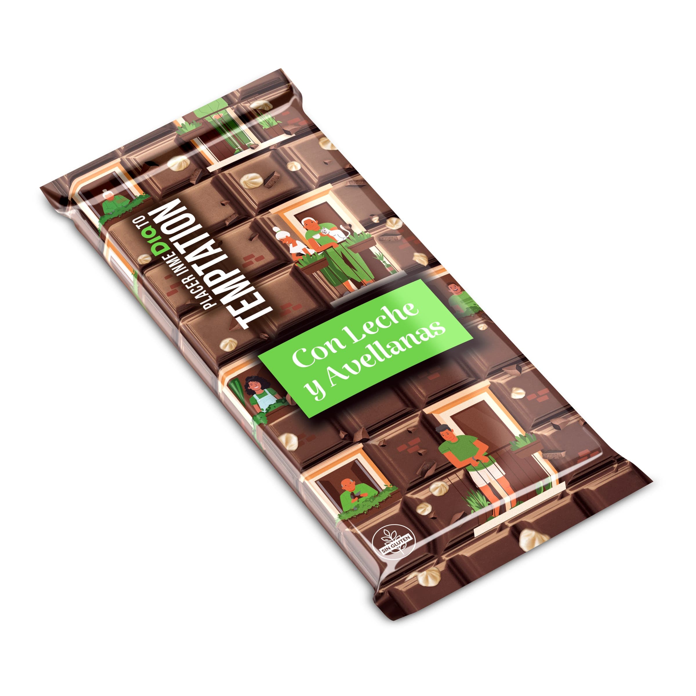 Chocolate con leche y avellanas Dia Temptation 150 g