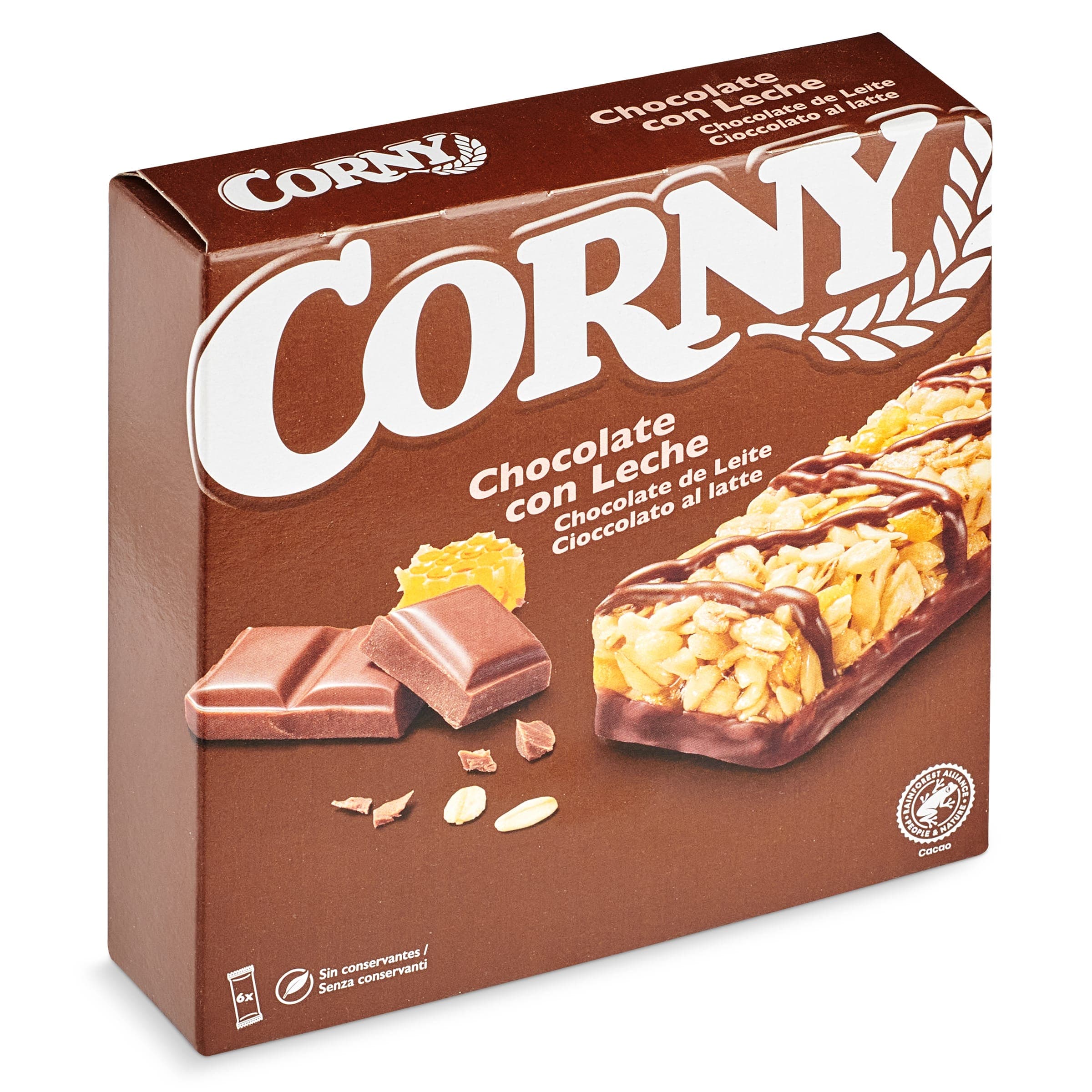 Barritas de cereales con chocolate con leche Corny caja 150 g