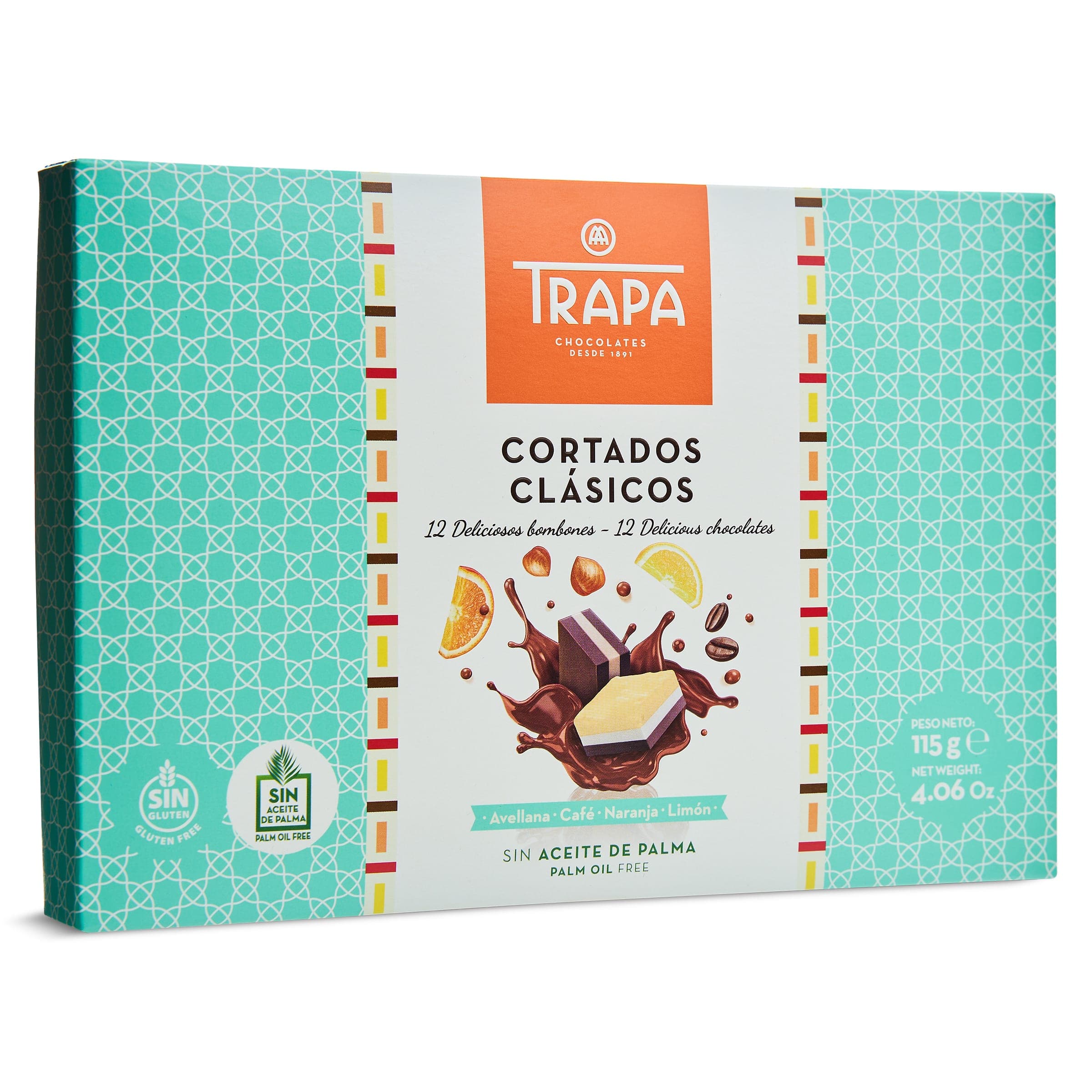 Bombones cortados clásicos Trapa caja 115 g