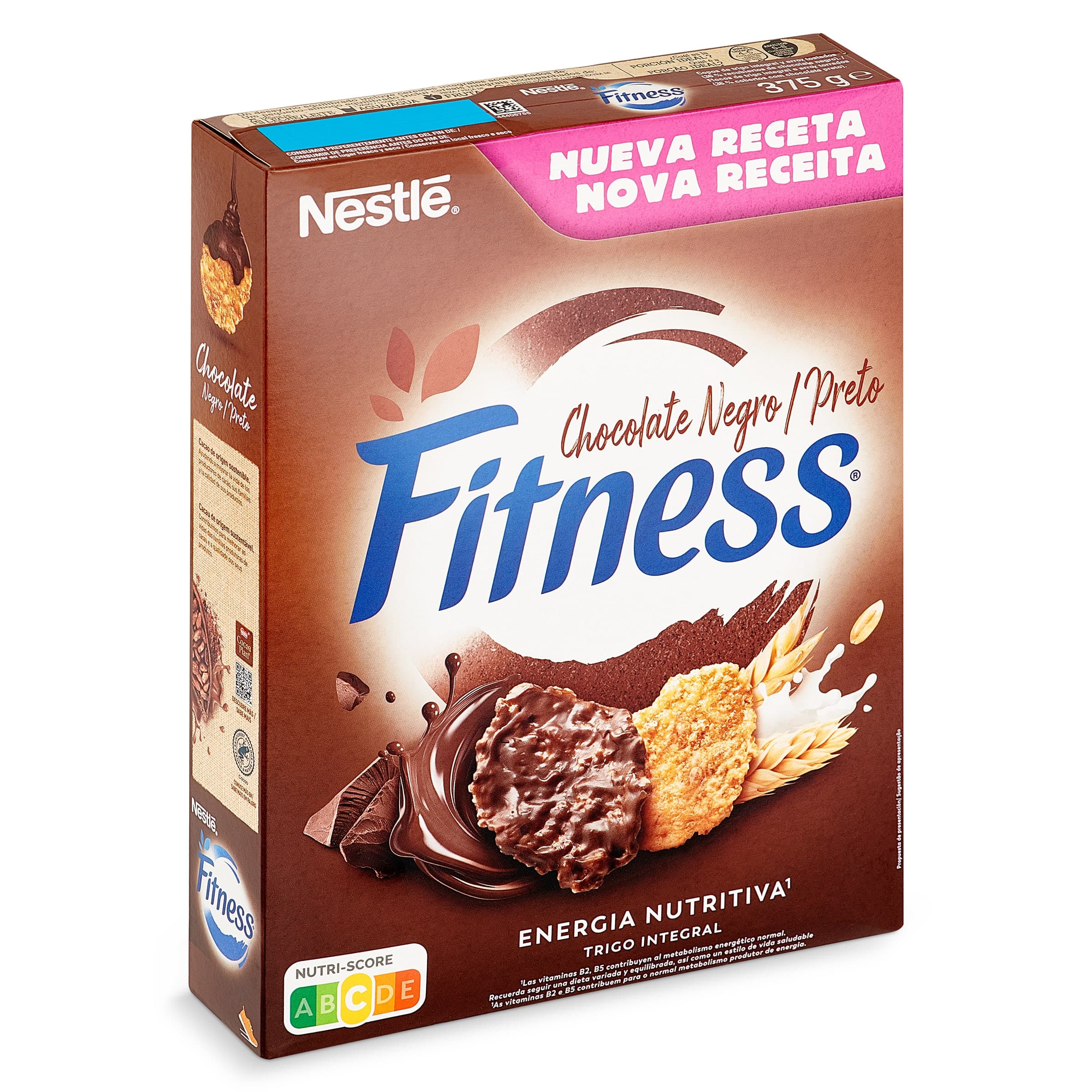 Cereales integrales con chocolate negro Nestlé Fitness caja 375 g