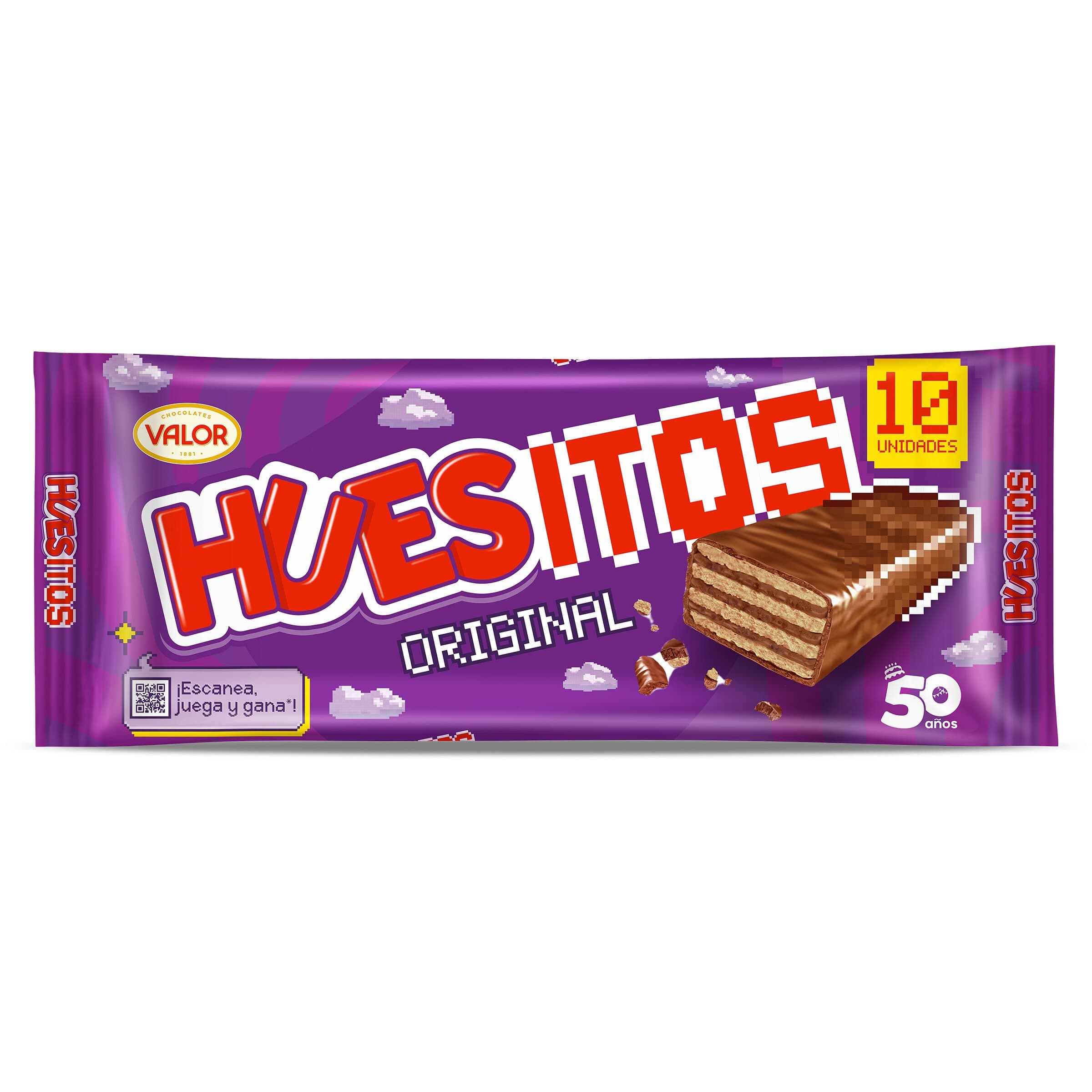 Barritas de barquillo recubierta de chocolate con leche Huesitos bolsa 200 g