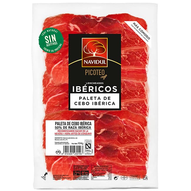 Navidul paleta ibérica en lonchas 104 g