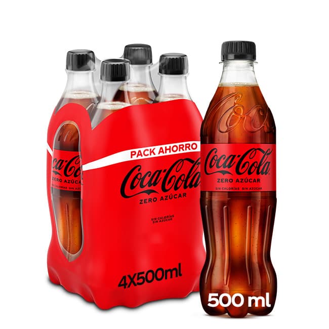 Coca-Cola refresco de cola zero 4 x 50 cl