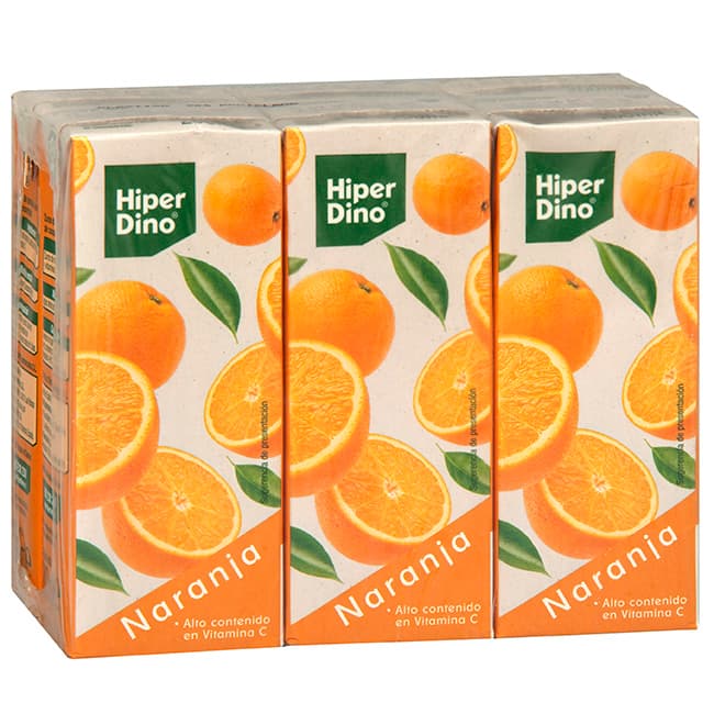HiperDino zumo de naranja 6 x 20 cl