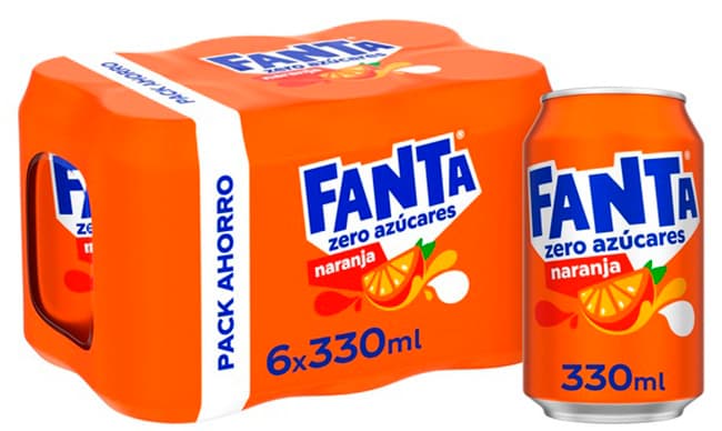 Fanta refresco de naranja zero 6 x 33 cl