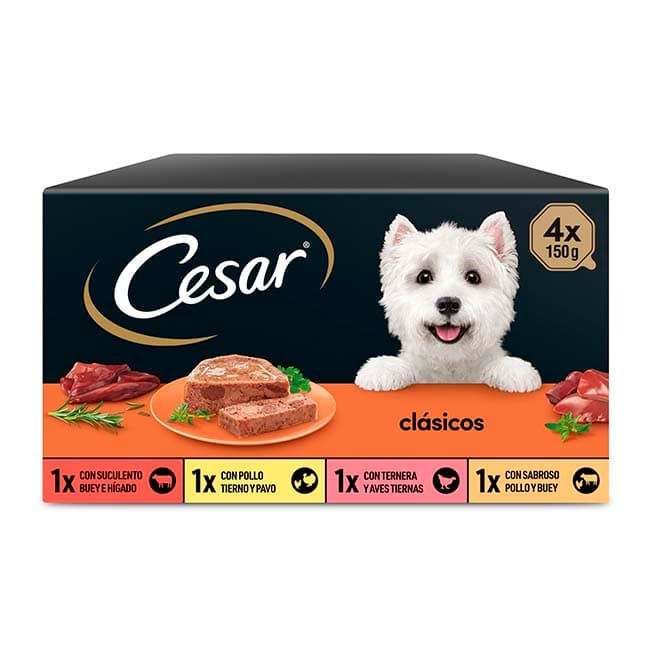 Cesar perro varios sabores 4 x 150 g