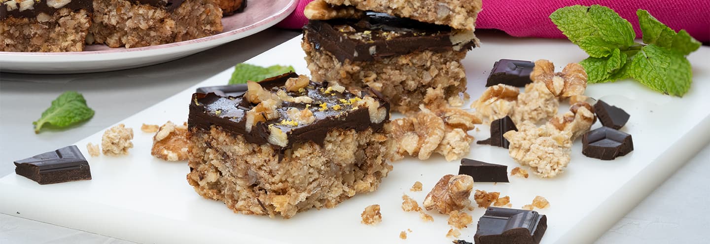 Barritas energéticas XXL de nueces y plátano