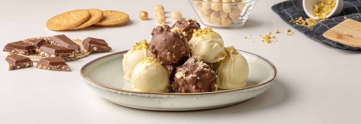 Trufas de pistacho o avellanas