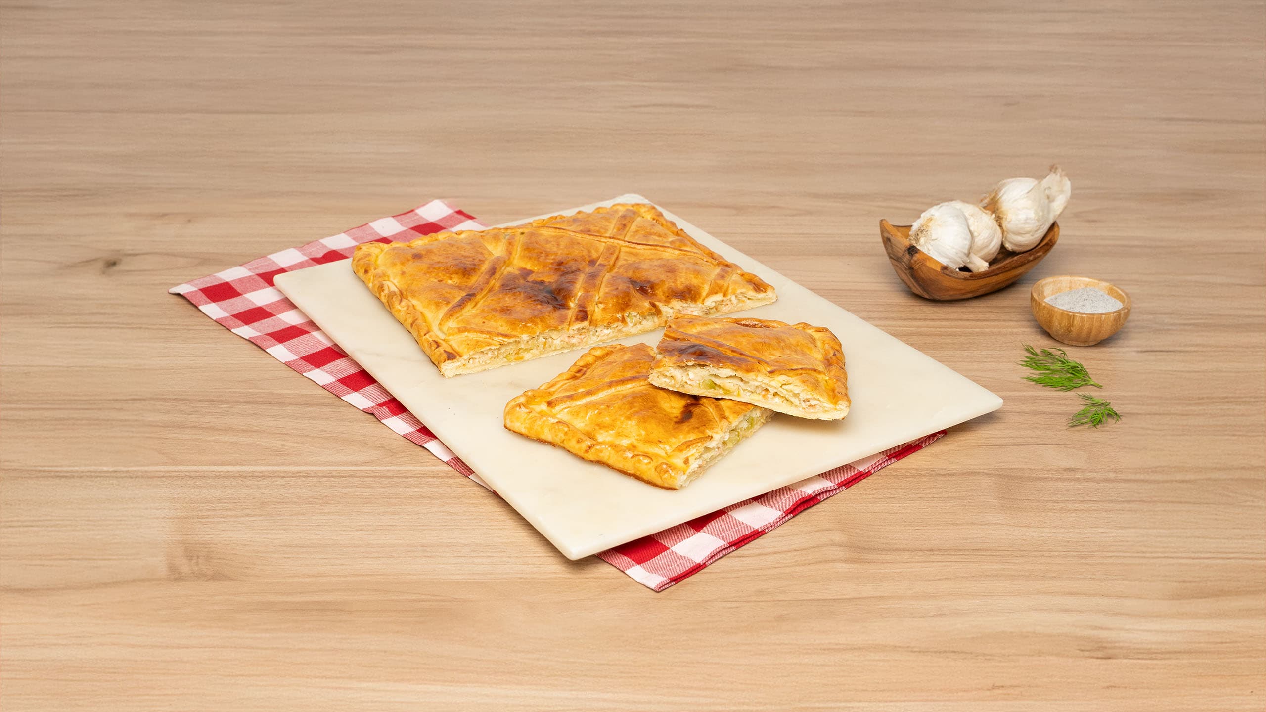 Empanada de salmón ahumado