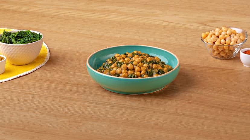 Garbanzos con espinacas
