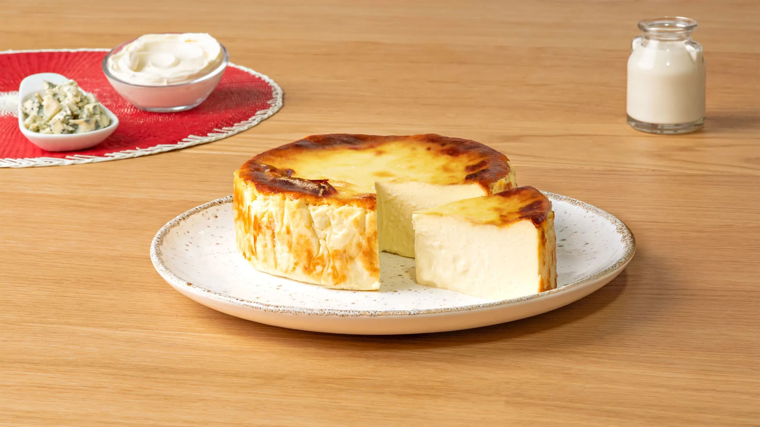 Tarta de queso en freidora