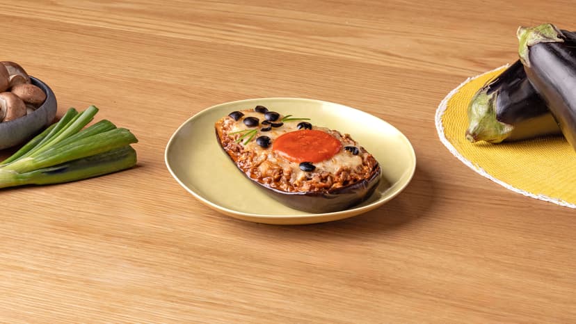 Berenjenas rellenas con carne picada