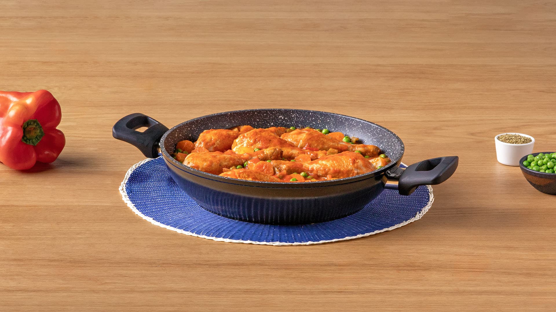 Jamoncitos de pollo a la jardinera