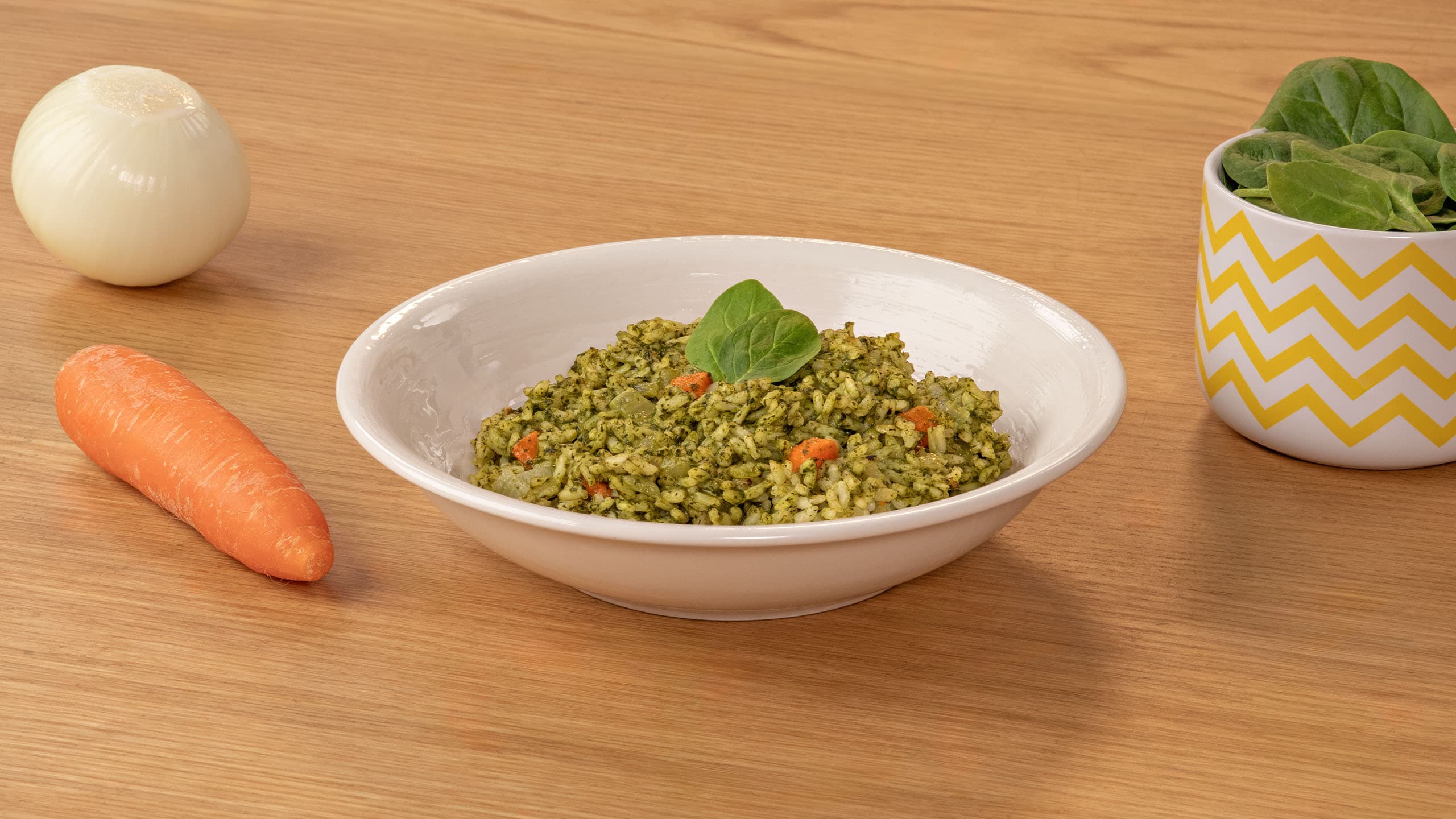 Arroz con espinacas