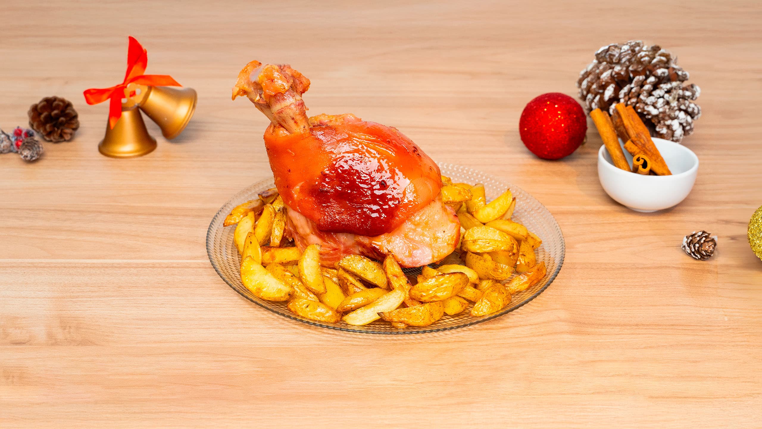 Codillo de cerdo con naranja, pomelo y miel