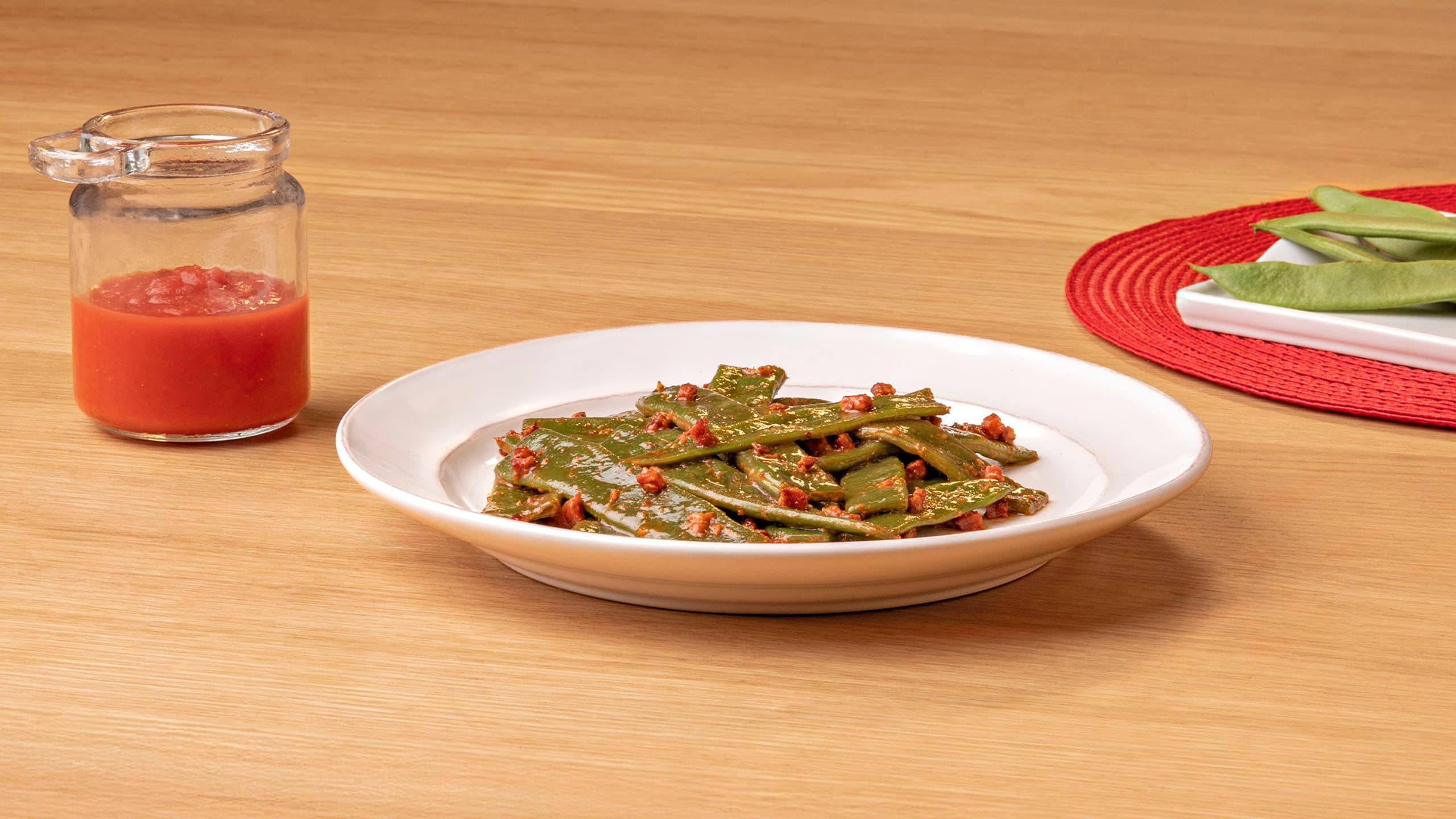 Judías verdes con jamón