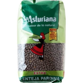 Lenteja pardina extra paquete 1 kg - La Asturiana