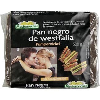 Pan negro de Westfalia Pumpernickel paquete 500 g - Mestemacher