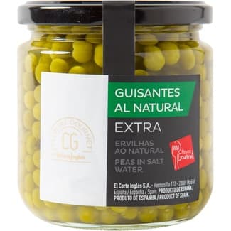 Guisantes al natural extra tarro 205 g neto escurrido - Club Del Gourmet
