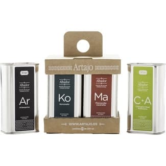 Aceite de oliva virgen extra diferentes variedades ecológico pack 4x250 ml estuche 1000 ml - Artajo