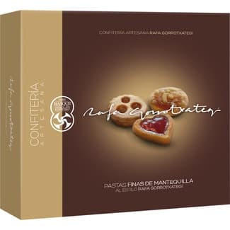 Pastas finas de mantequilla artesanas al estilo Rafa Gorrotxategi estuche 200 g - Rafa Gorrotxategi