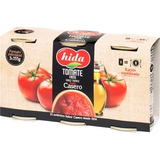 Tomate frito casero pack 3 latas 155 g - Hida