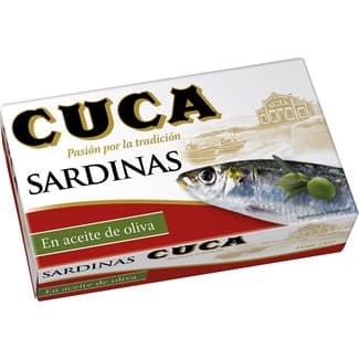 Sardinas en aceite de oliva lata 85 g neto escurrido - Cuca