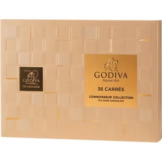 Carrés Dark de chocolate negro 72% cacao 36 piezas estuche 180 g - Godiva