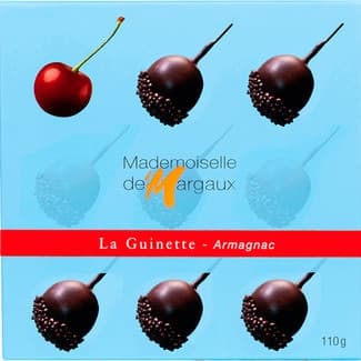 Cerezas armagnac con chocolate negro estuche 110 g - Mademoiselle De Margaux