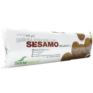 Galletas integrales crujientes de sésamo envase 165 g - Soria Natural
