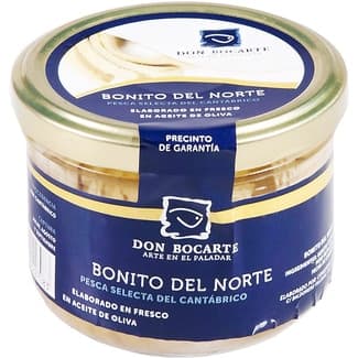 Bonito del norte en aceite de oliva frasco 180 g - Don Bocarte