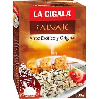Arroz salvaje 5 bolsitas caja 500 g - La Cigala
