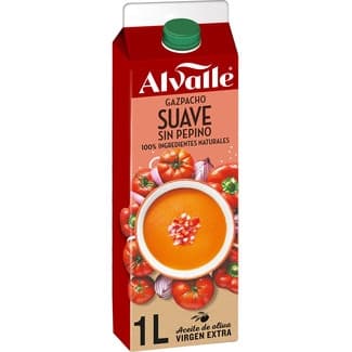 Gazpacho suave sin pepino brik 1 l - Alvalle