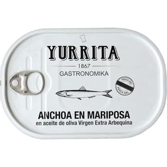 Anchoas del Cantábrico con aceite de oliva arbequina virgen extra lata 55 g neto escurrido - Yurrita