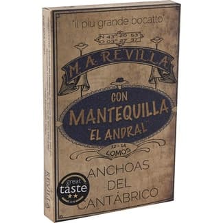 Anchoas del Cantábrico con mantequilla El Andral lata 60 g neto escurrido - Revilla