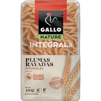 Macarrones Nature plumas rayadas integrales paquete 450 g - Gallo